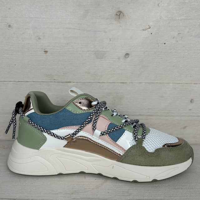 POSH by Poelman sneakers green with combination