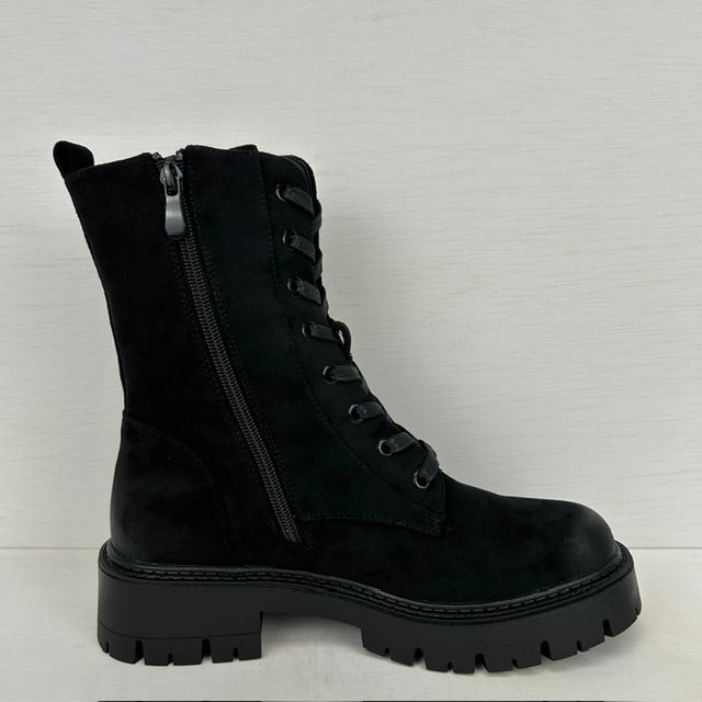 Gave veterboots met leuk design zwart