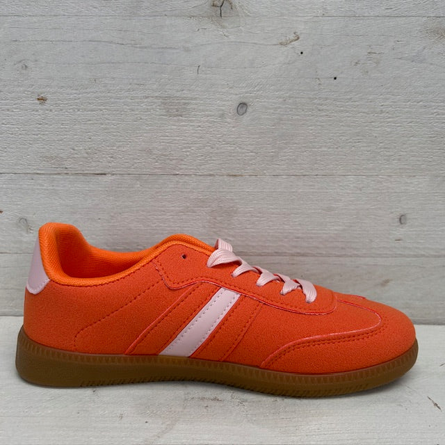 Lage retro sneaker oranje