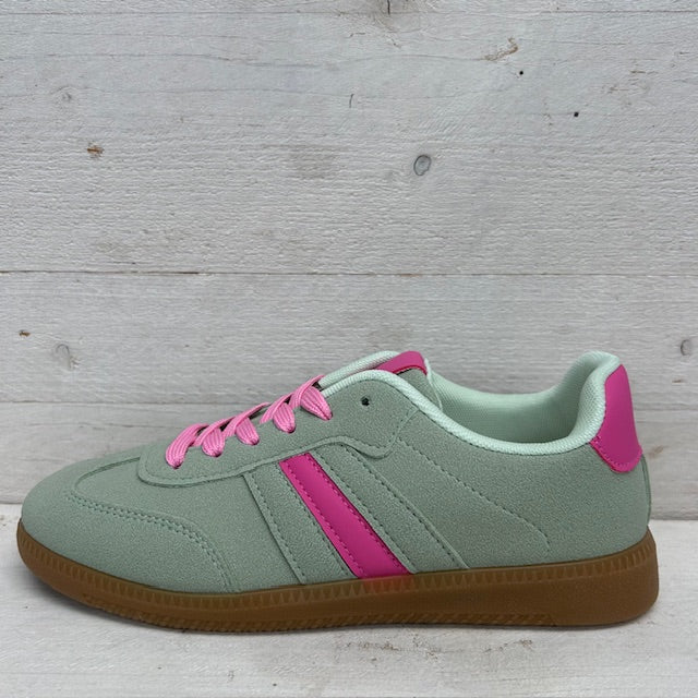 Lage retro sneaker groen