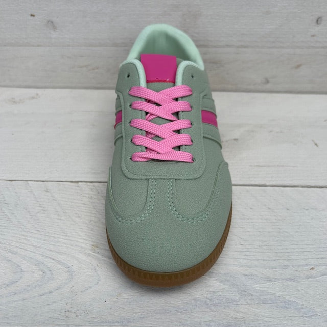 Lage retro sneaker groen