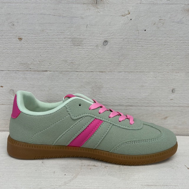 Lage retro sneaker groen