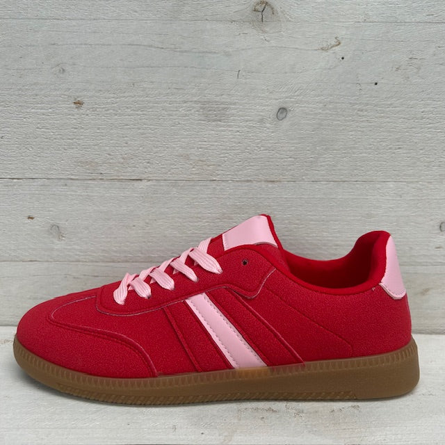 Lage retro sneaker rood