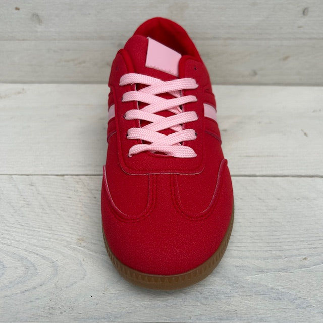 Lage retro sneaker rood