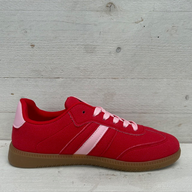 Lage retro sneaker rood