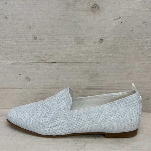 La Strada instappers 2111884 white/ silver knitted