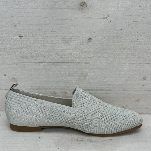 La Strada instappers 2111884 beige/ silver knitted