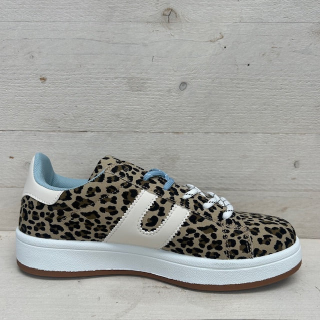 Retro sneakers met leuke veters panter