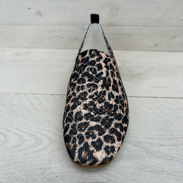 La Strada instappers 2111884 beige leopard knitted
