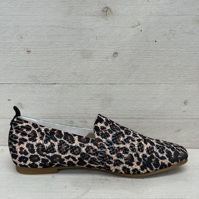 La Strada instappers 2111884 beige leopard knitted