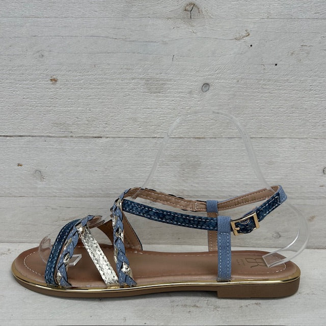 Sierlijke sandalen met gespje blauw