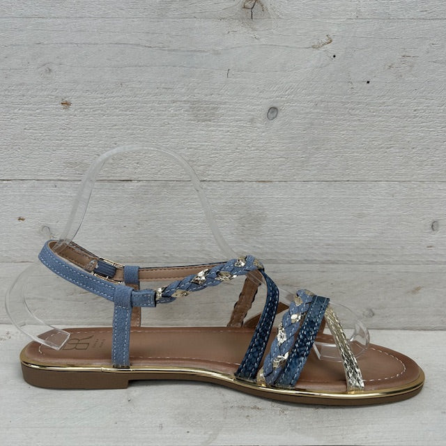 Sierlijke sandalen met gespje blauw