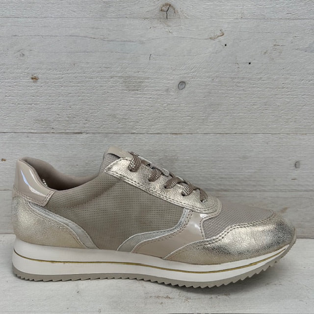 Jana sneakers beige gold