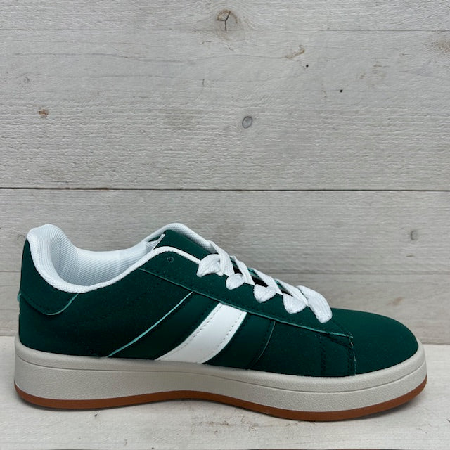 Gave retro sneakers donkergroen