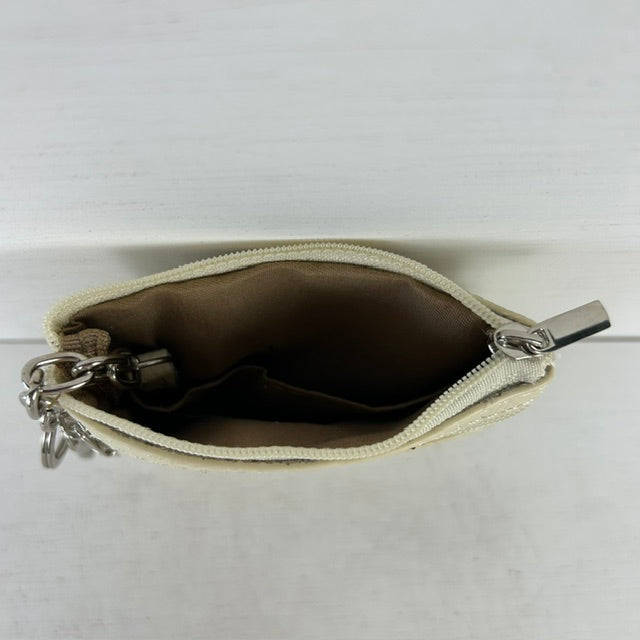 Leuk portemonneetje met ritsjes beige