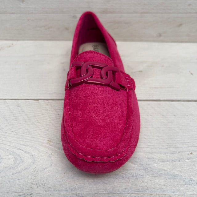 Moccasins met leuk detail fuchsia