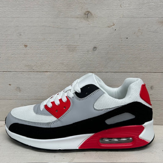 Gave air sneakers wit rood (verkrijgbaar van maat 36 t/m maat 45)