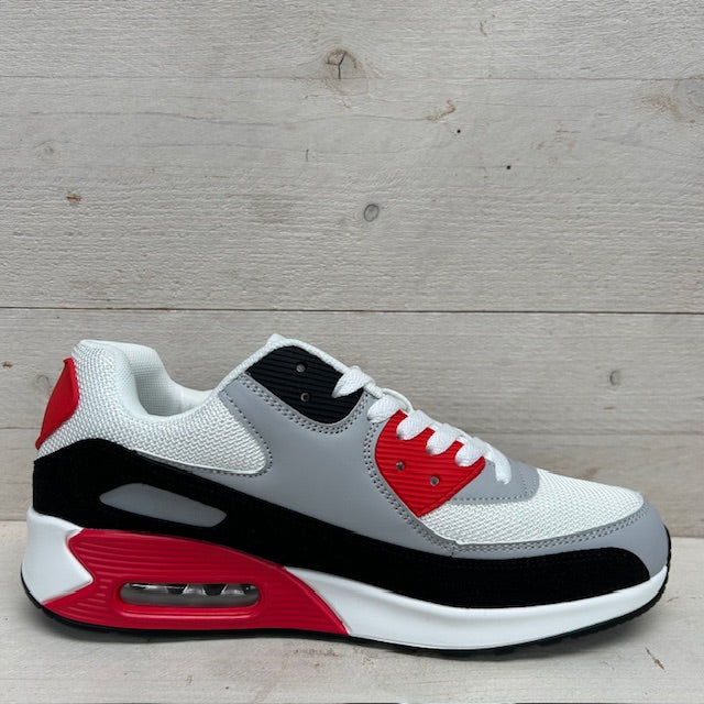 Gave air sneakers wit rood (verkrijgbaar van maat 40 t/m maat 45)