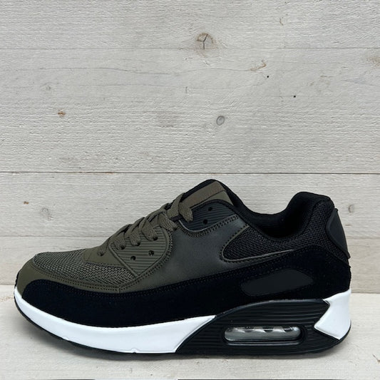 Air sneakers olijfgroen (verkrijgbaar van maat 36 t/m maat 45)