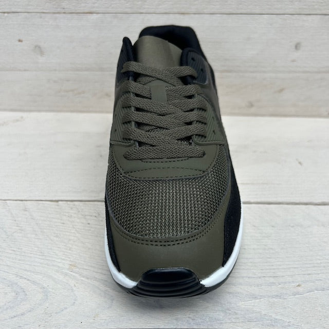 Air sneakers olijfgroen (verkrijgbaar van maat 36 t/m maat 45)