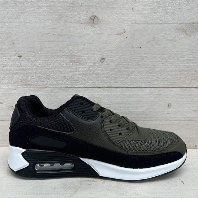 Air sneakers olijfgroen (verkrijgbaar van maat 36 t/m maat 45)