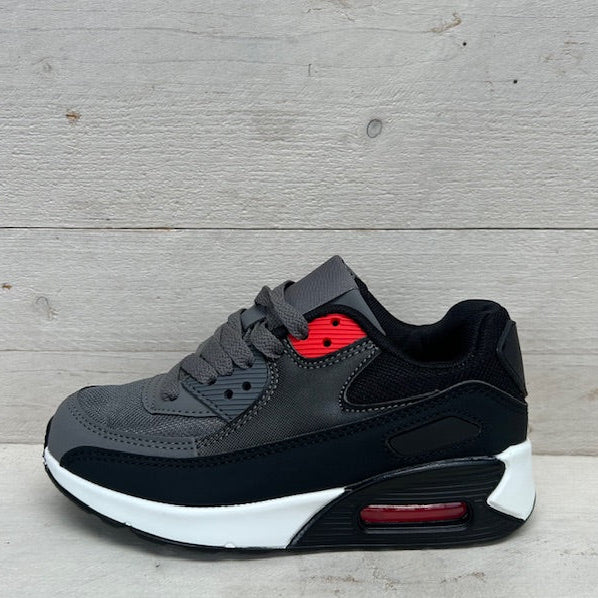 kids gave air sneakers grijs zwart