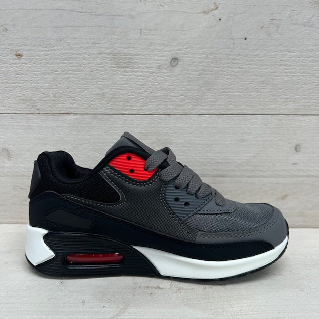 kids gave air sneakers grijs zwart