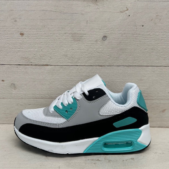 Kids gave air sneakers grijs blauw