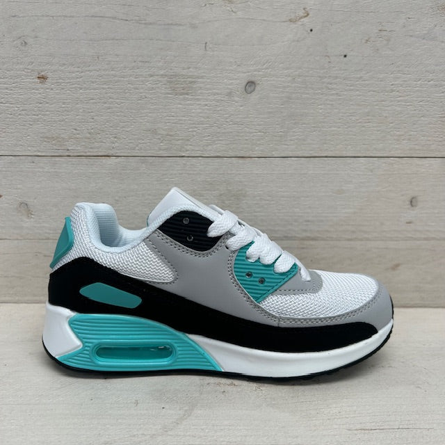 Kids gave air sneakers grijs blauw