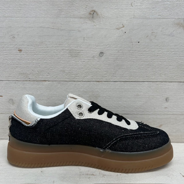Jeans retro sneakers zwart
