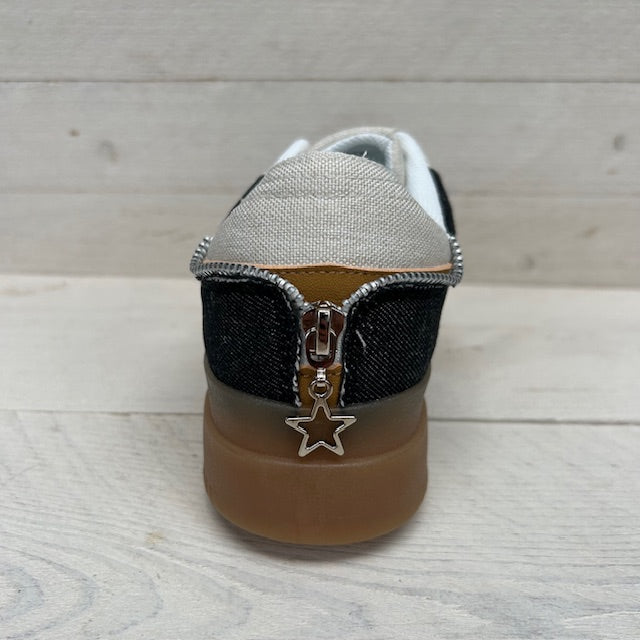 Jeans retro sneakers zwart