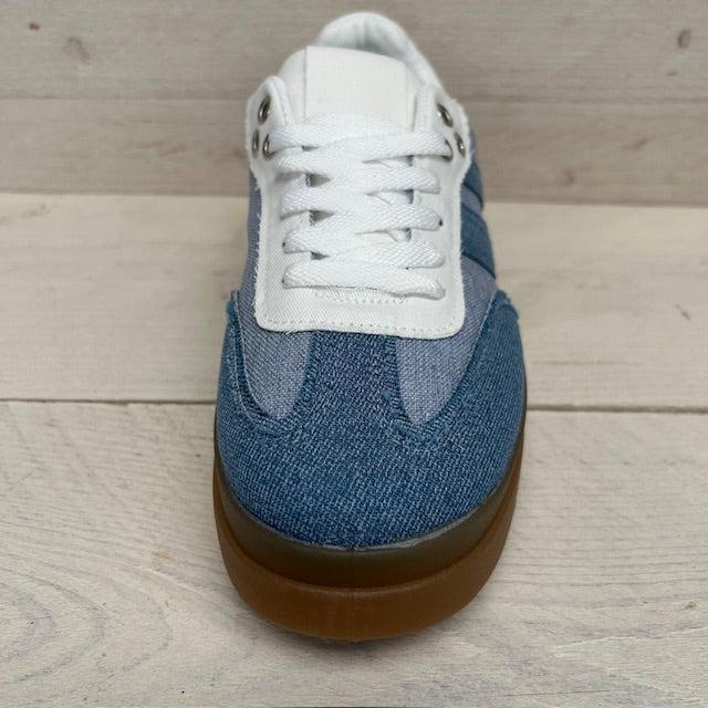 Jeans retro sneakers blauw