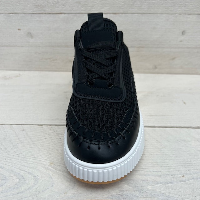 Leuke sneakers met ribbelzool zwart