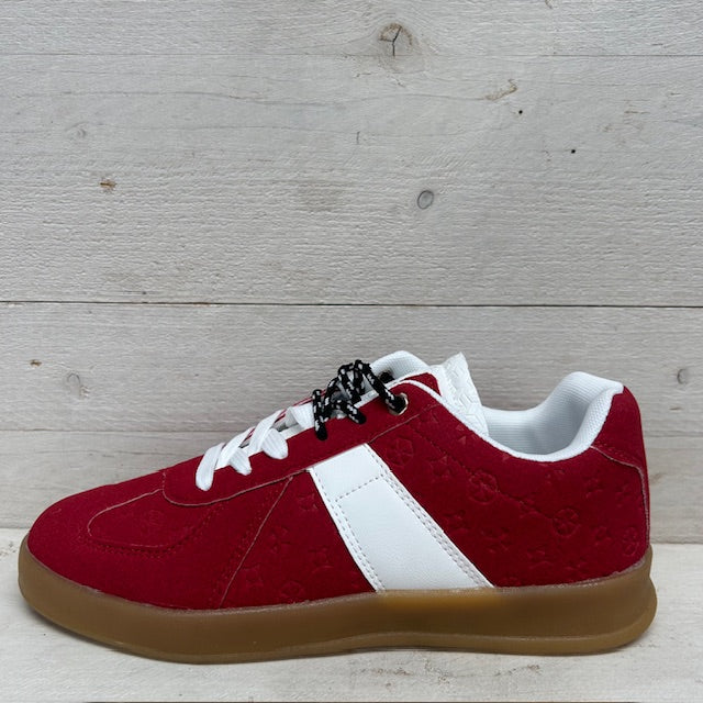 Retro sneakers met gaaf design rood