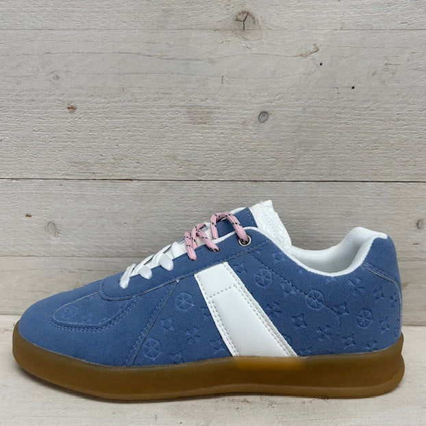 Retro sneakers met gaaf design blauw