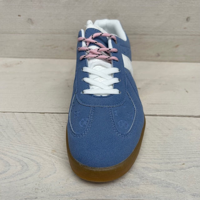 Retro sneakers met gaaf design blauw