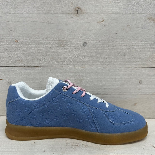 Retro sneakers met gaaf design blauw
