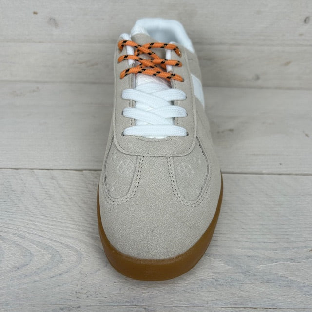 Retro sneakers met gaaf design beige