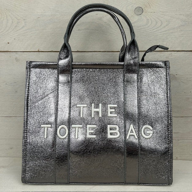 The tote bag metallic