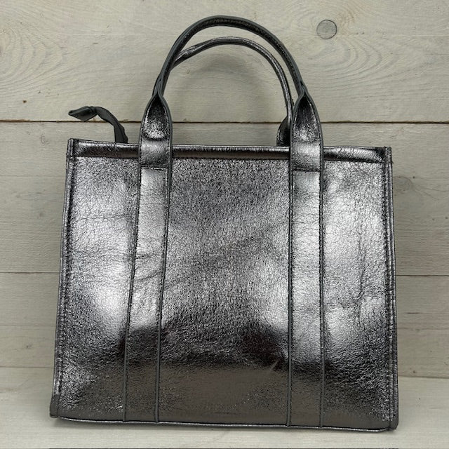 The tote bag metallic
