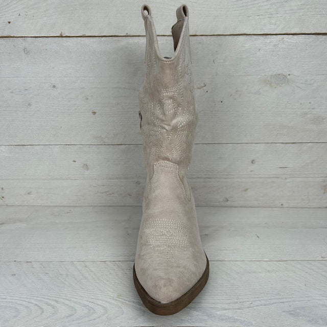 Gave suèdine cowboylaars beige