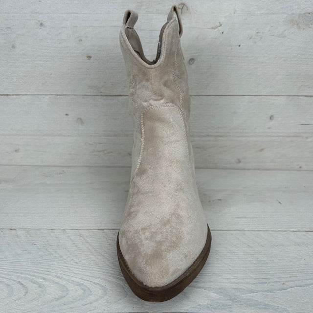 Suèdine cowboylaarsje beige