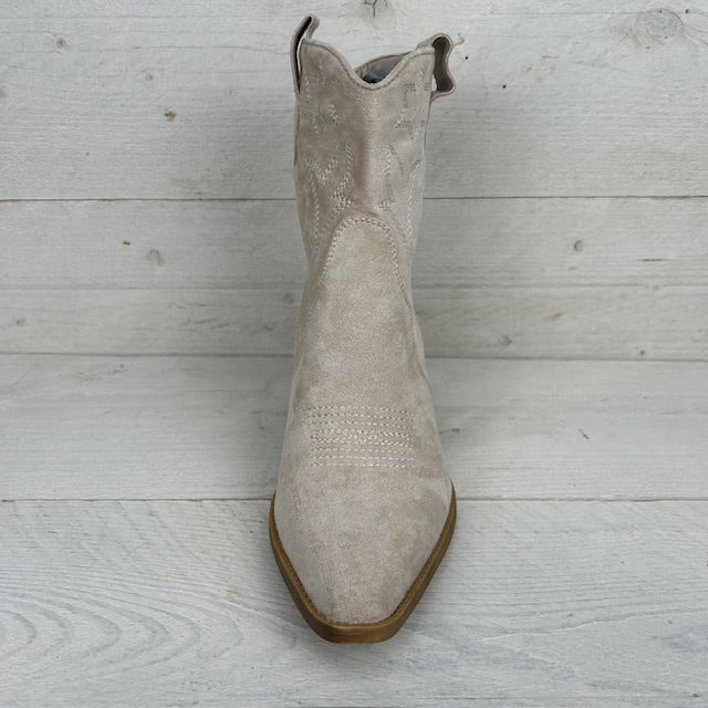 Cowboylaarsje beige suède