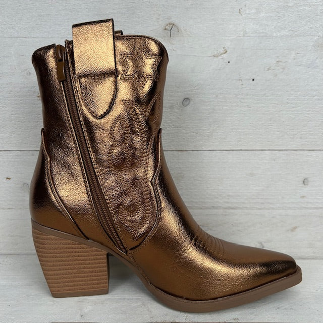 Cowboylaarsje metallic rose gold