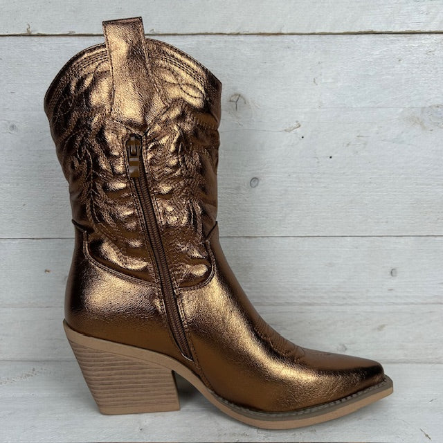 Stoere cowboylaarzen rose gold