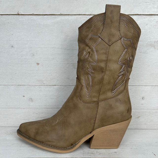 Stoere cowboylaarzen khaki