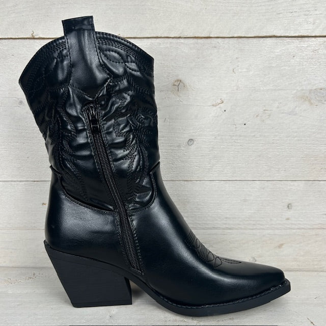 Stoere cowboylaarzen zwart