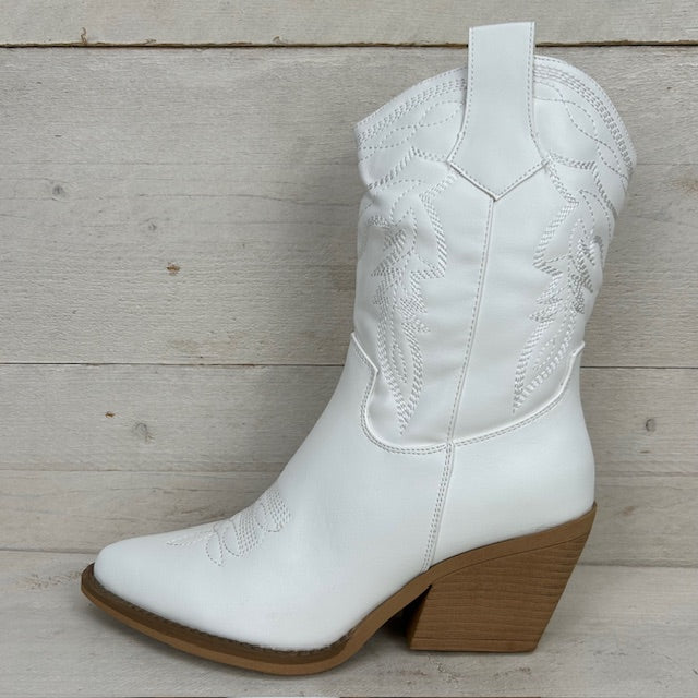 Stoere cowboylaarzen wit