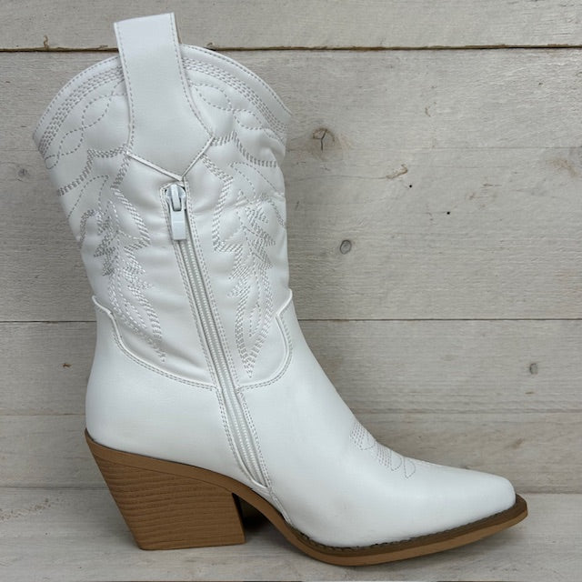 Stoere cowboylaarzen wit