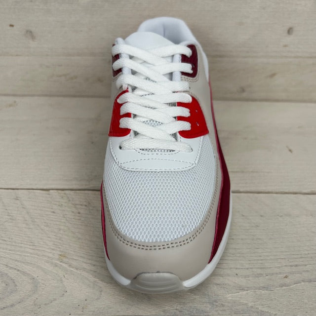 Air sneaker wit rood